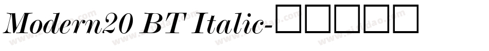 Modern20 BT Italic字体转换